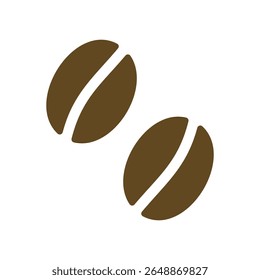 Coffee bean silhouette vector icon illustration.