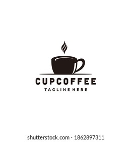 Coffee Bean, Smoke and Cafe Cup Mug Logo Graphic