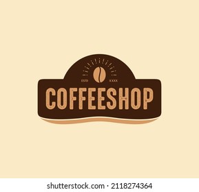 Coffee Bean, Smoke and Cafe Cup Mug logo design, coffee logo