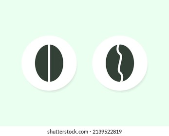 Coffee Bean Solid icon illustrations