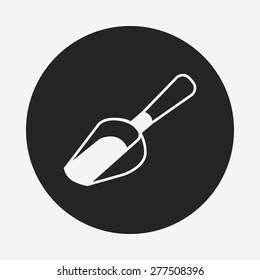 Coffee bean spoon icon
