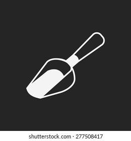 Coffee bean spoon icon