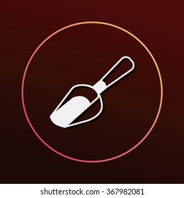 Coffee bean spoon icon