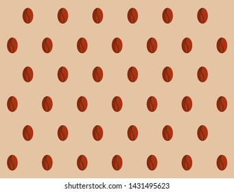 Coffee bean spread abstract background 
