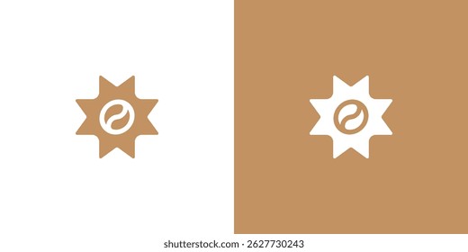 Coffee Bean Star Logo Design