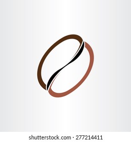 coffee bean stylized icon design