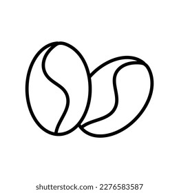 Coffee bean symbol, caffeine symbol simple flat vector illustration for web site or mobile app.eps