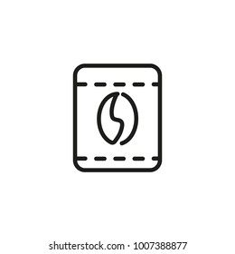 Coffee bean tag icon