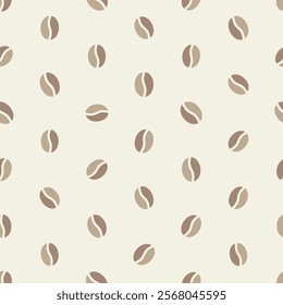 Coffee bean toss seamless vector pattern brown beige and pink tan, scrapbooking, wallpaper, textile