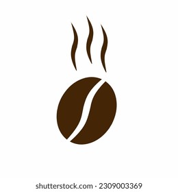 coffee bean vector in brown color