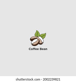 Coffee Bean Vector concept with simple and elegant design design