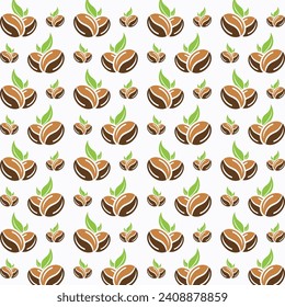 Coffee bean vector design pattern illustration abstract background