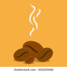 coffee bean vector. free space for text. wallpaper. background.