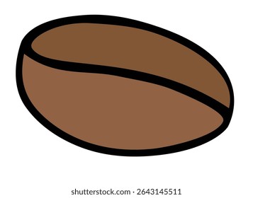 Coffee bean, coffee - vector full-color picture for logo, pictogram. Coffee for coloring or icon