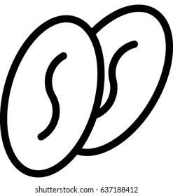 Coffee Bean Vector Icon