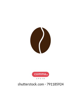 Coffee bean vector icon