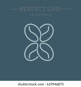 Coffee Bean vector icon. Aromatic drink symbol.