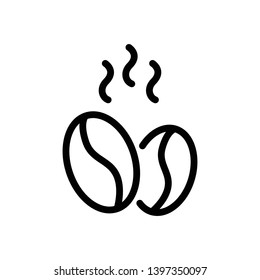 Coffee Bean Vector Icon Design Template