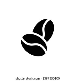 Coffee Bean Vector Icon Design Template