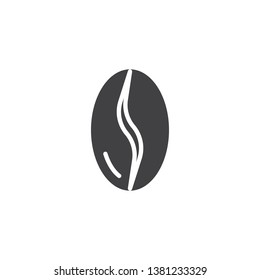Coffee bean vector icon. filled flat sign for mobile concept and web design. Vertical coffee grain glyph icon. Coffee shop symbol, logo illustration. Pixel perfect vector graphics