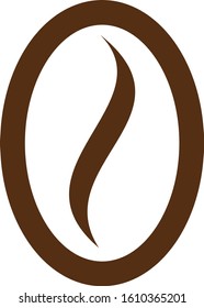 Coffee bean vector icon. Flat Coffee bean pictogram is isolated on a white background.
