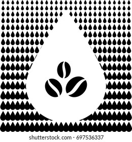 Coffee Bean Vector Icon Iisolated on White Background