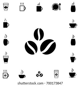 Coffee Bean Vector Icon Iisolated on White Background