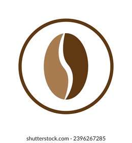 Coffee bean vector icon illustration design logo template