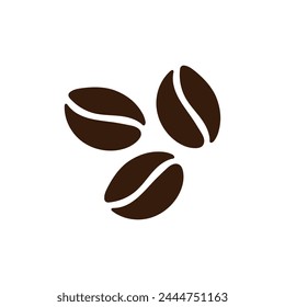 Kaffeebohnen-Vektorgrafik-Icon-Logo-Vorlage, Vektorgrafik-Icon-Design, Set von Kaffeebohnen auf weißem Hintergrund