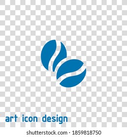 coffee bean vector icon on an abstract background
