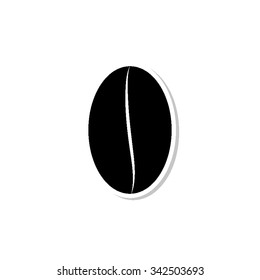Coffee bean - vector icon with shadow