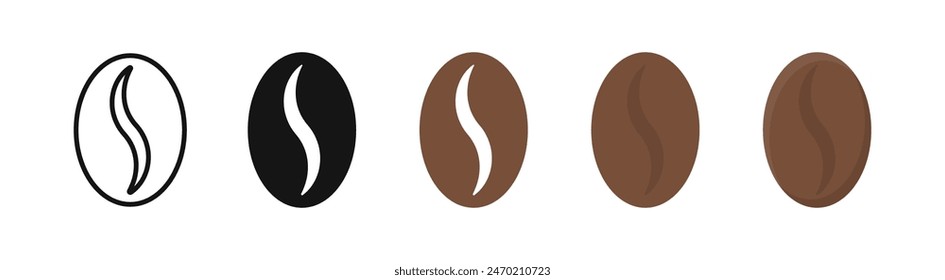 Coffee bean. Coffee bean vector icons. Coffee