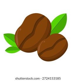 Ilustración vectorial de grano de café. Semilla de café marrón. Puede ser utilizado para el Fondo de pantalla y la etiqueta engomada 