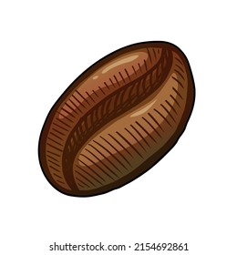 Kaffeebohnen-Vektorgrafik einzeln auf weißem Hintergrund