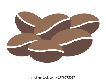 Coffee bean vector isolated on white background