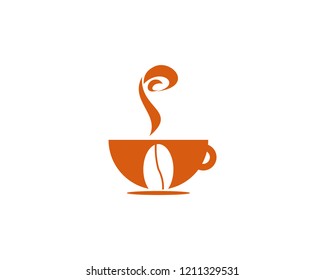 Coffee bean vector logo