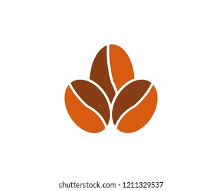 Coffee bean vector logo