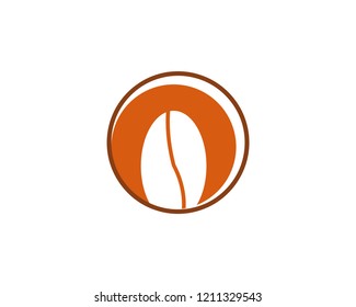 Coffee bean vector logo