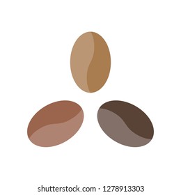 Coffee bean vector, coffee related flat design icon