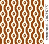 Coffee Bean Vector Seamless Pattern