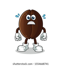 coffee beans angry cartoon vector mascot illustration
