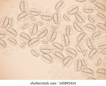 Coffee beans background