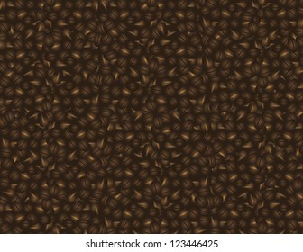 Coffee Beans Background For Poster Postcard or Business Card Illustration Vector