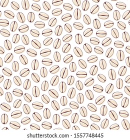 Coffee beans background, seamless pattern