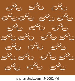 Coffee, beans background, vector