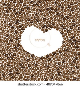 coffee beans background vector illustration