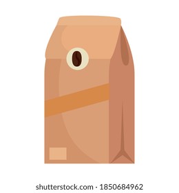 coffee beans bag design of drink caffeine breakfast and beverage theme Vector illustration