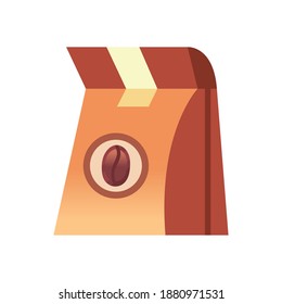 coffee beans bag design of drink caffeine breakfast and beverage theme Vector illustration