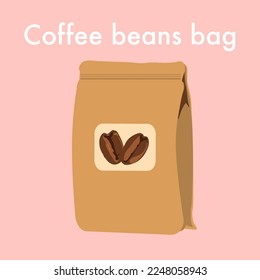 Coffee beans bag vector fo icons and stickers