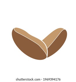 coffee beans. coffee bean logo vector that is suitable for use as a logo or illustration and all activities related to coffee design.